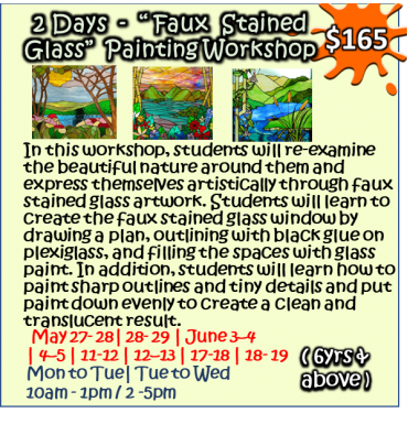 2 Days - “Faux Stained Glass” Painting Workshop