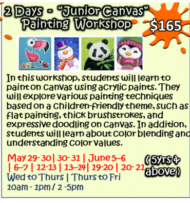 2 Days - “Junior Canvas” Painting Workshop