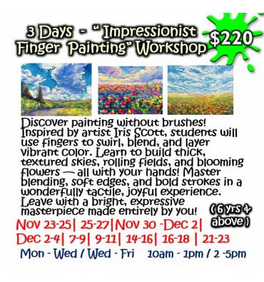 3 Days -   Impressionist Finger Painting” Workshop