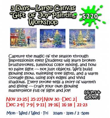 3 Days – Large Canvas “Gift of Joy" Painting Workshop