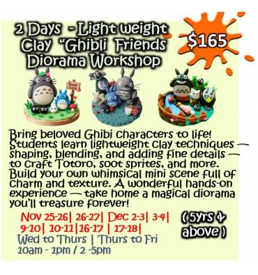 2 Days - Lightweight Clay “Ghibli Friends Diorama Workshop