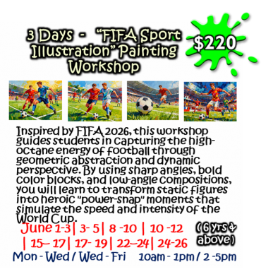 3 Days - “FIFA Sport Illustration” Painting Workshop