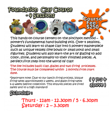 Foundation  Clay Course - 4 Sessions