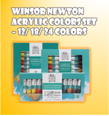 Winsor Newton Acrylic Colors Set - 12/18/24 colors
