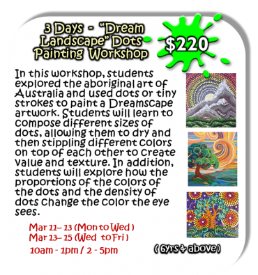3 Days - “Dream Landscape” Dots Painting Workshop